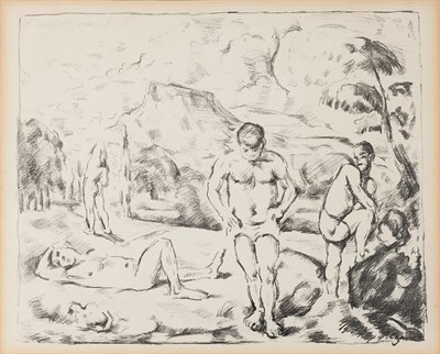 Lot 32 - Paul Cézanne (1839-1906) LES BAIGNEURS (GRANDE...