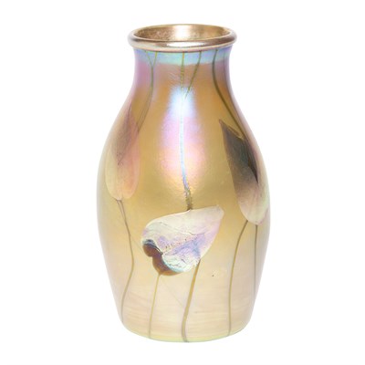 Lot 322 - Tiffany Favrile Glass Vase Height 7 3/8 inches.