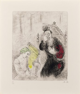 Lot 38 - Marc Chagall SAUL ET DAVID Hand-colored etching