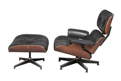 Lot 219 - Charles and Ray Eames Rosewood 670 Lounge...