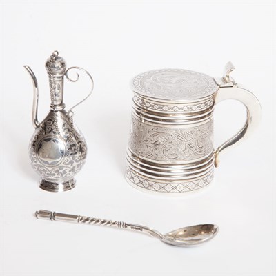 Lot 276 - Group of Russian Silver and Niello Articles...