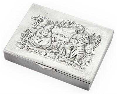 Lot 159 - Russian Silver Cigarette Case Maker's mark...