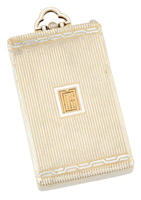 Lot 237 - Cartier Gold and Enamel Vanity Case Length 3...