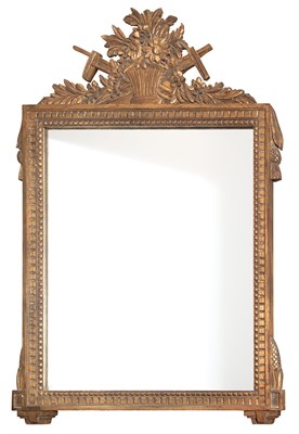 Lot 115 - Louis XVI Style Giltwood Mirror Height 40 1/4...