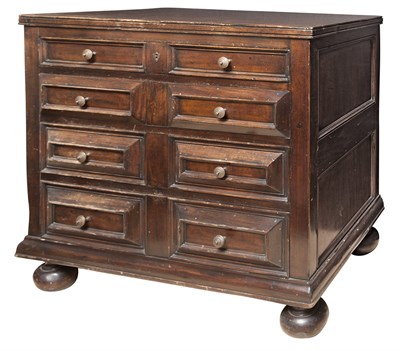 Lot 308 - Continental Baroque Style Walnut Chest of...