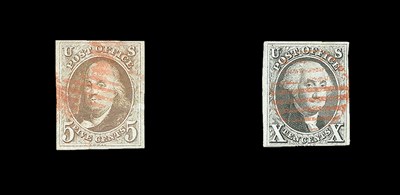 Lot 1028 - United States 1847 5 Cent and 10 Cent Issue,...
