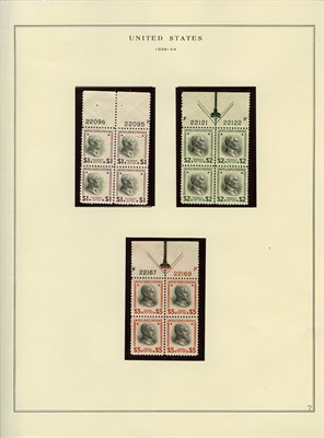 Lot 1066 - United States Regular and Air Post Issue Plate...