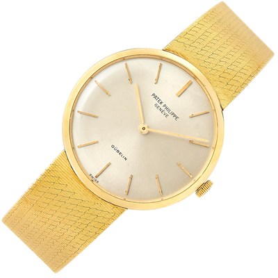 Lot 193 - Gentleman's Gold Wristwatch, Patek Philippe, Retailed by Gubelin, Ref. 3468