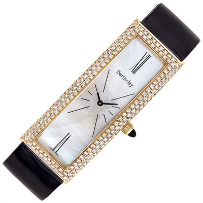 Lot 40 - Gold, Mother-of-Pearl and Diamond Wristwatch, Alexis Barthelay, France
