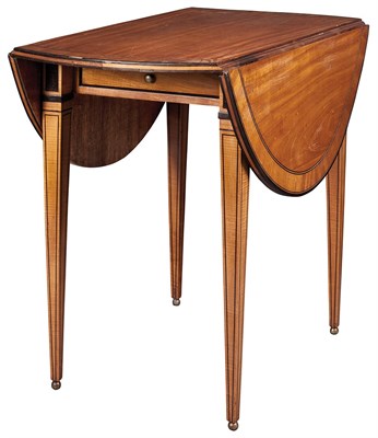 Lot 381 - George III Style Inlaid Satinwood Pembroke...