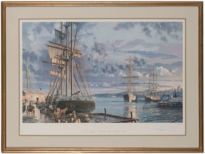 Lot 124 - John Stobart (b. 1929) ARCTIC WHALING CUTTING...