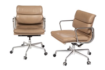 Lot 241 - Set of Nine Charles and Ray Eames Leather...