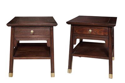 Lot 338 - Pair of Chinese Hardwood End Tables Height 24...
