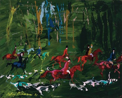 Lot 130 - LeRoy Neiman American, 1921-2002 Hunt Field,...
