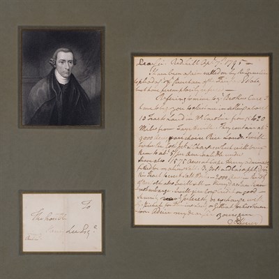 Lot 12 - HENRY, PATRICK Autograph letter signed. Red...
