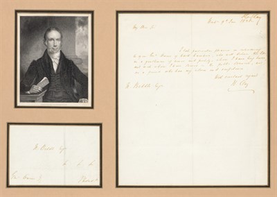 Lot 2 - [AMERICAN STATESMEN] CLAY, HENRY Autograph...