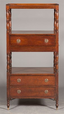 Lot 371 - Regency Mahogany Three-Tier Etagère Height 48...