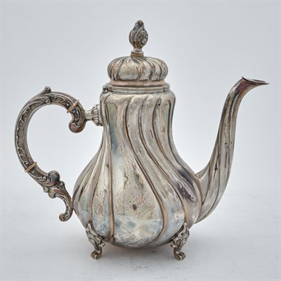 Lot 269 - German Sterling Silver Four-Piece Tea and...