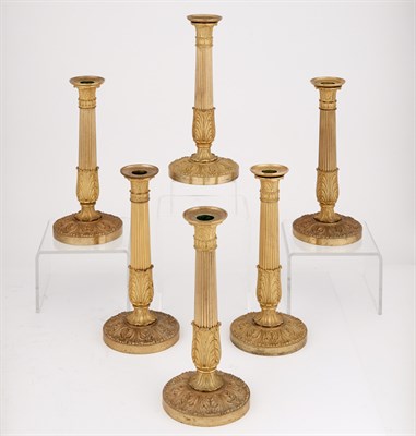 Lot 212 - Set of Six Empire Style Gilt-Metal...