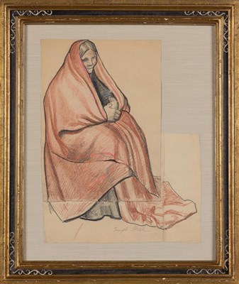 Lot 85 - Joseph Stella American, 1877-1946 Seated Woman...