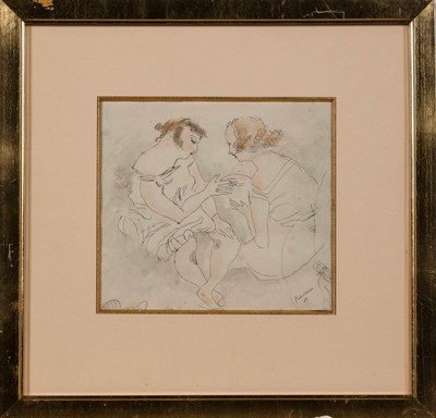 Lot 1067 - Jules Pascin French, 1885-1930 Two Women...
