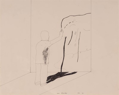Lot 97 - David Hockney British, b. 1937 Man Drawing,...