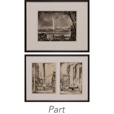 Lot 130 - Earl Horter (1880-1940) [URBAN SCENES]...