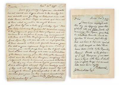 Lot 18 - MORRIS, ROBERT Autograph letter signed, dated...