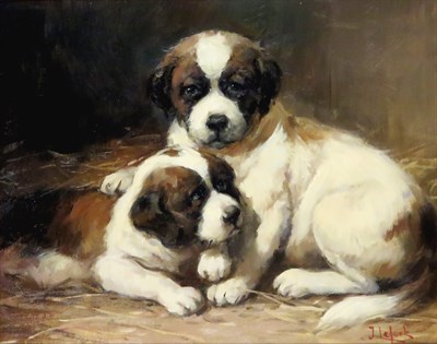 Lot 53 - Jean Louis Lefort French, 1875-1954 Puppies...