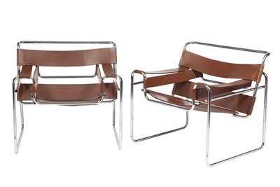 Lot 212 - Pair of Marcel Breuer Chromed Tubular Steel...