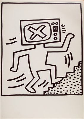 Lot 218 - HARING, KEITH [Untitled-Kneeling figure]....