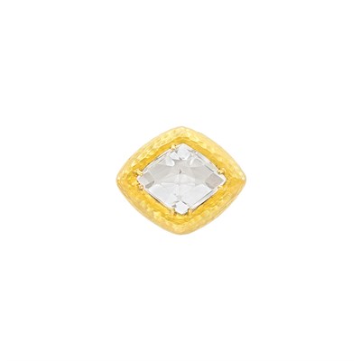 Lot 343 - Hammered Gold and Rock Crystal Ring, by David Webb