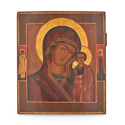 Lot 284 - Russian Icon of the Mother of God of Kazan...