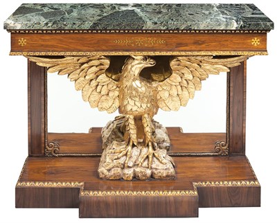 Lot 309 - Pair of Regency Style Brass-Inlaid Rosewood,...