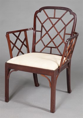Lot 183 - George III Mahogany Cockpen Armchair