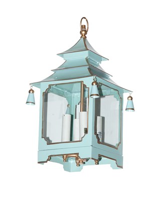 Lot 391 - Chinese Style Painted Metal Pagoda-Form...