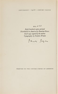 Lot 194 - JOYCE, JAMES Anna Livia Plurabelle. New York:...