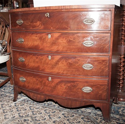 Lot 197 - George III Mahogany Chest of Drawers Height 40...