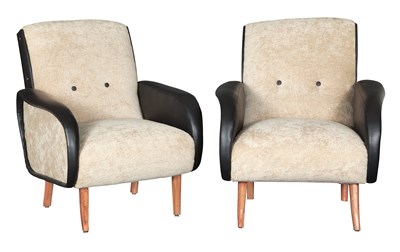 Lot 234 - Pair of Italian Style Upholstered Armchairs In...