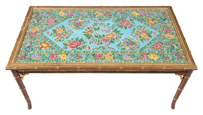 Lot 455 - Victorian Beadwork Panel Mounted Giltwood Low...