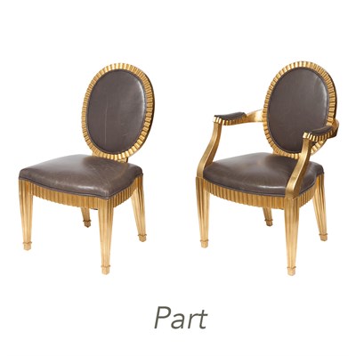 Lot 126 - Set of Ten John Hutton for Donghia Leather...