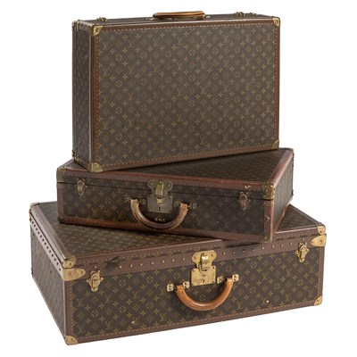 Lot 125 - Three Louis Vuitton Hard Case Suitcases Made...