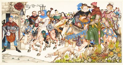 Lot 122 - SZYK, ARTHUR The Canterbury Pilgrims. Original...