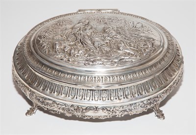 Lot 222 - Continental Silver Covered Dressing Box Late...