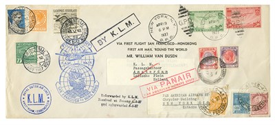 Lot 1024 - Round the World Flight Covers Nice grouping of...