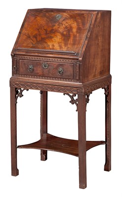 Lot 533 - George III Style Mahogany Bureau on Stand...