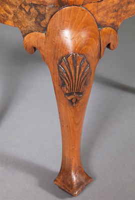 Lot 388 - George II Burr and Figured Walnut Stool Circa...