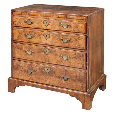 Lot 477 - George II Inlaid Burr and Figured Walnut Chest...