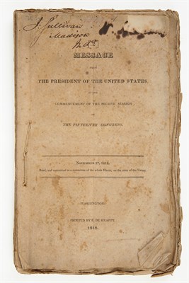Lot 17 - [MONROE, JAMES] Message of the President of...