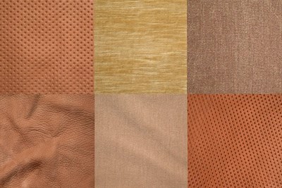 Lot 177 - Group of Embossed Leather and Suede Hides;...